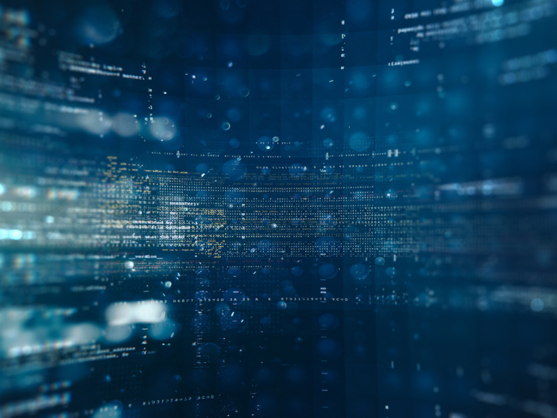 Image of data on a screen.