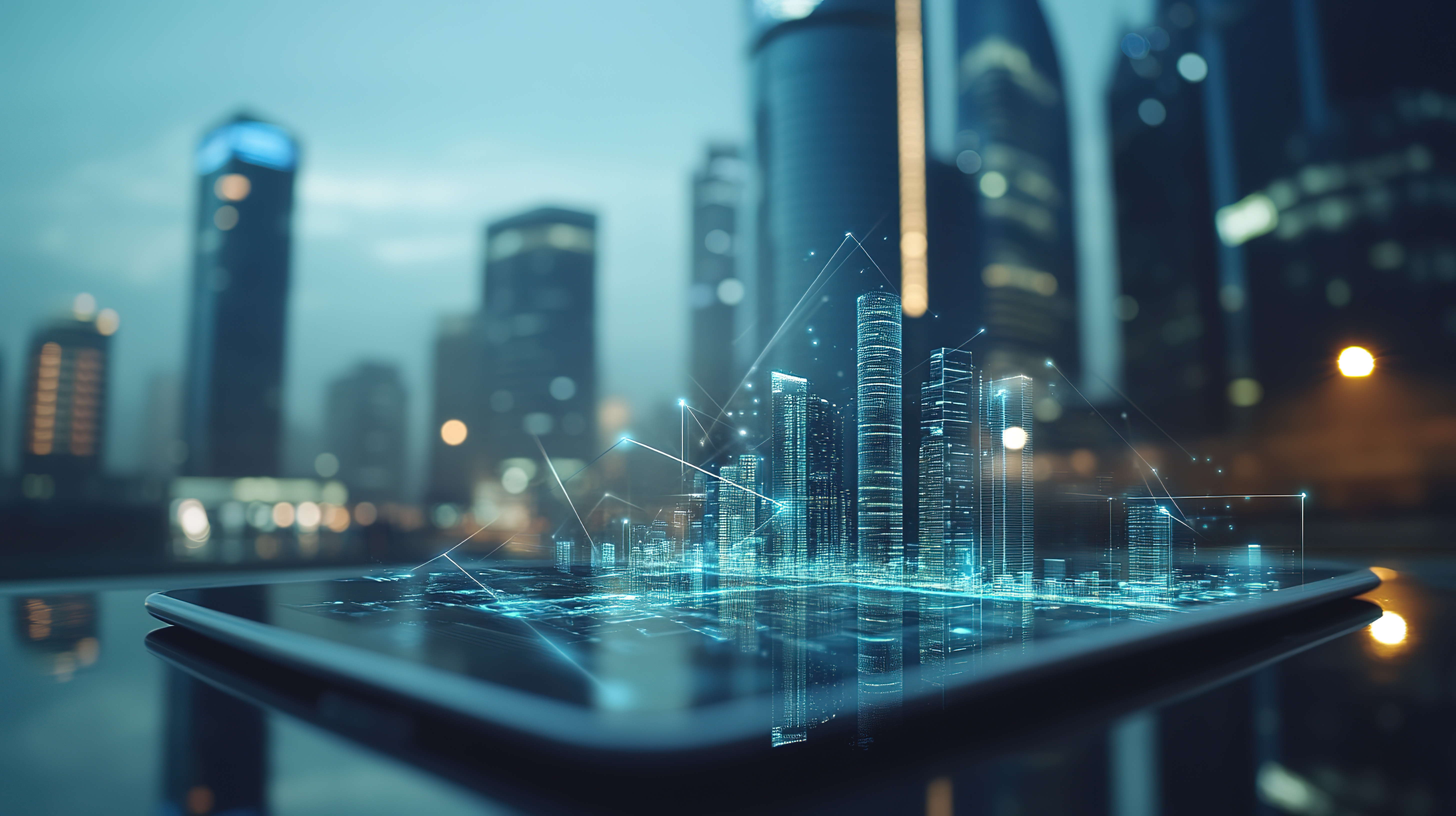 Image of digital cityscape