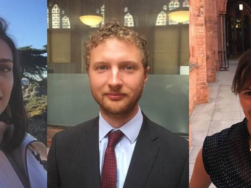 three side by side images of Amey employees.