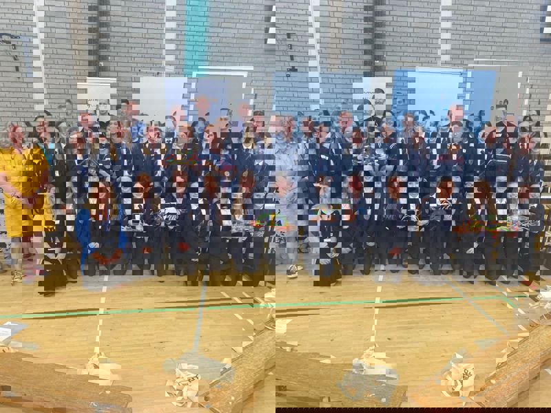 Image of school students in their sports hall.