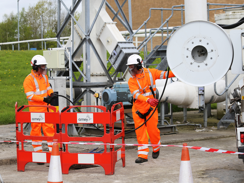 Amey employees wearing PPE