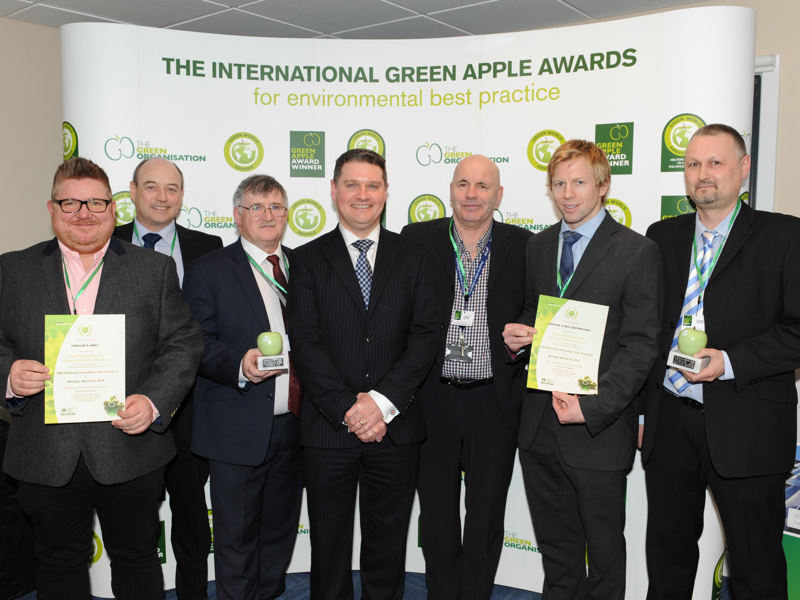 Group image of Amey employees holding a certificate.
