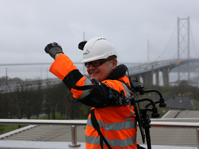 Image of an Amey employee in safety equipment.