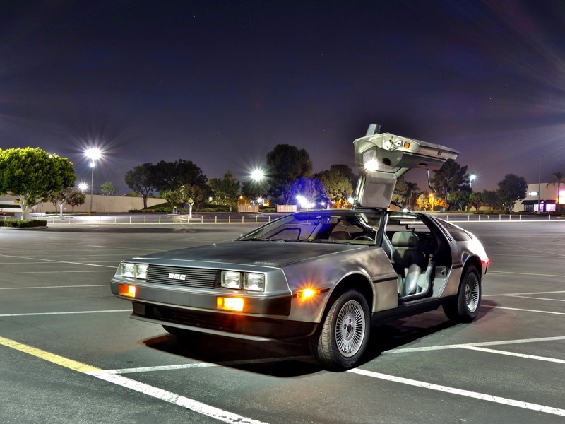 Image of a delorean style car.