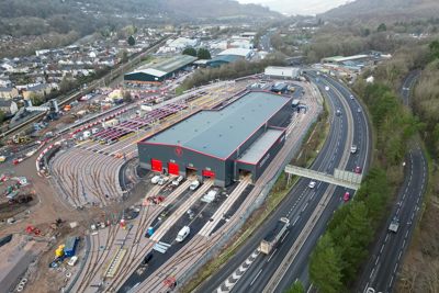 Taff's Well depot arial view