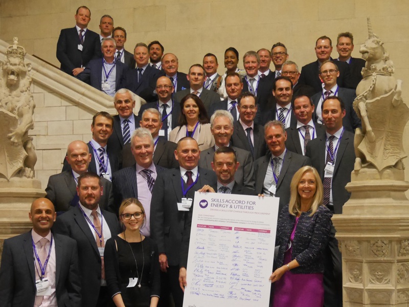 gathering of people on a stairway.