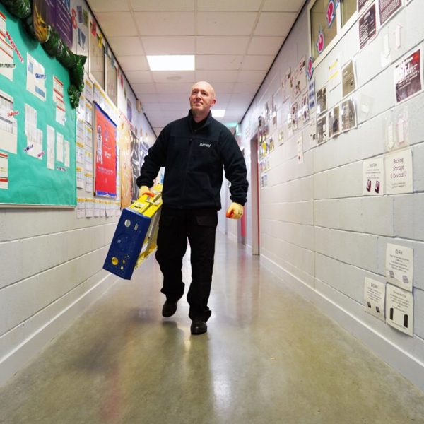 Man carrying a ladder