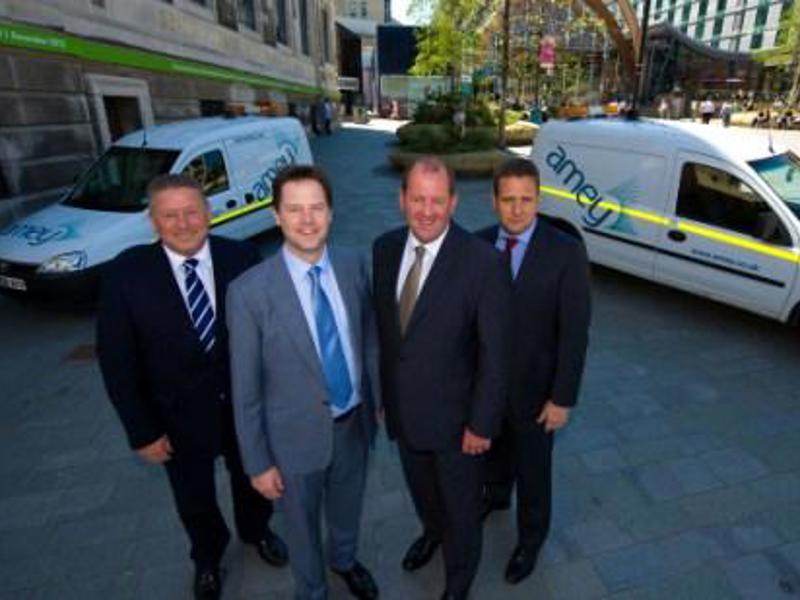 A image of four Amey employees.