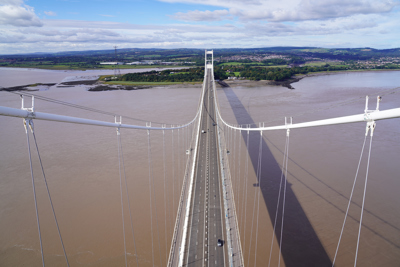 Severn bridge from a height