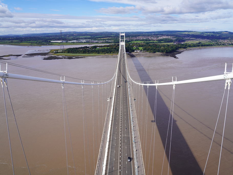 Severn bridge from a height
