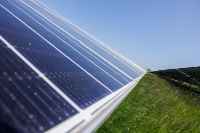 image of a solar panel up close