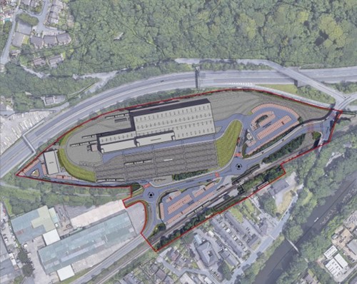 Taffs Well Maintenance Depot Masterplan including the CVLICC building and new Taffs Well Station car park
