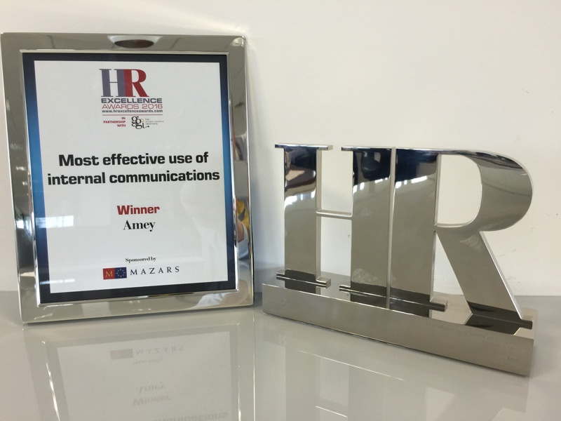 Picture of 'Most affective use of internal communications' award.