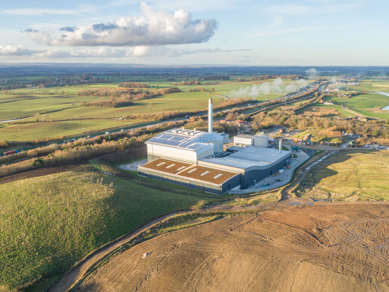 Ariel view of the Allerton waste recycling park.