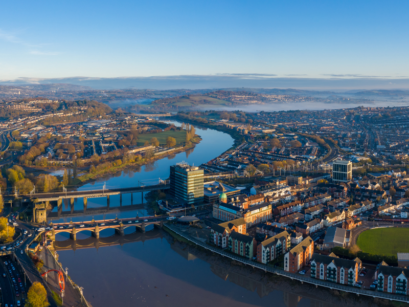 image of a cityscape and river.