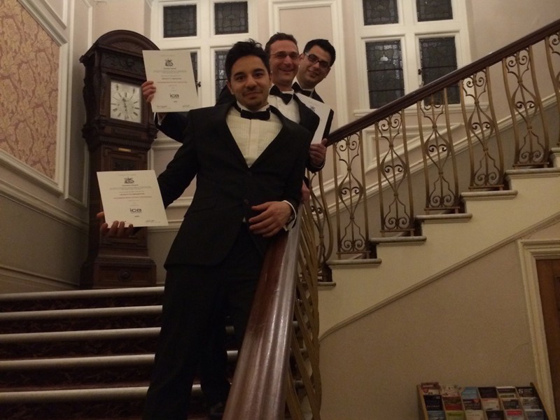 Amey employees celebrating their ICE achievements.