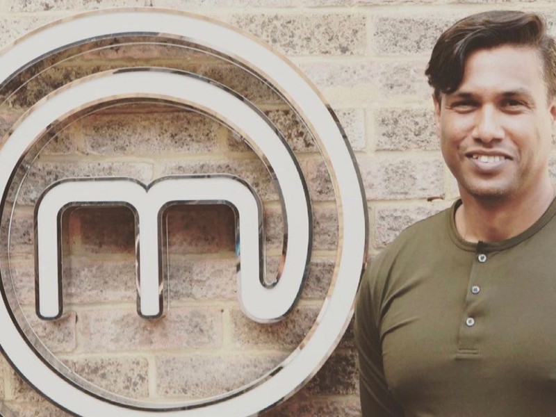 Image of Amey employee in who took part in Masterchef.