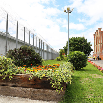image of a barbed wire security fence