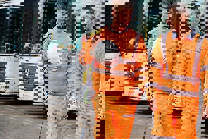 Image of two Amey employees in hi-vis