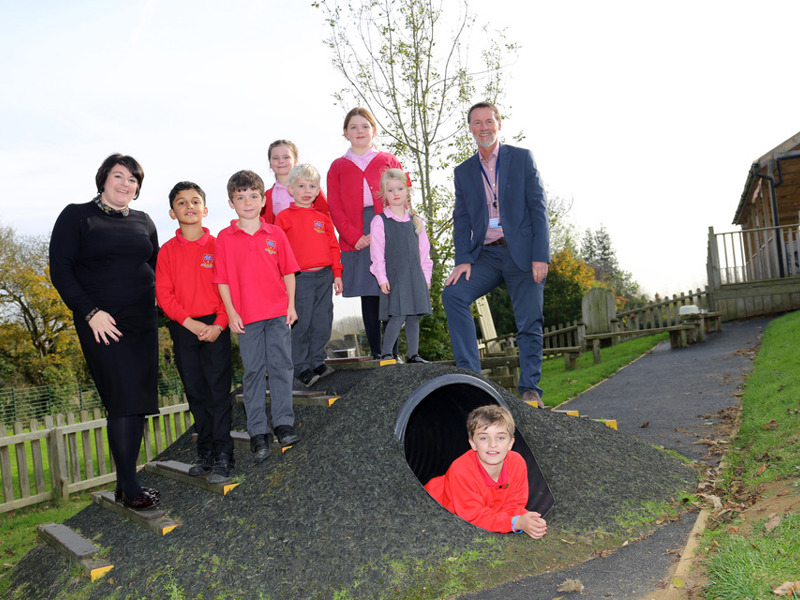 children in a playground.