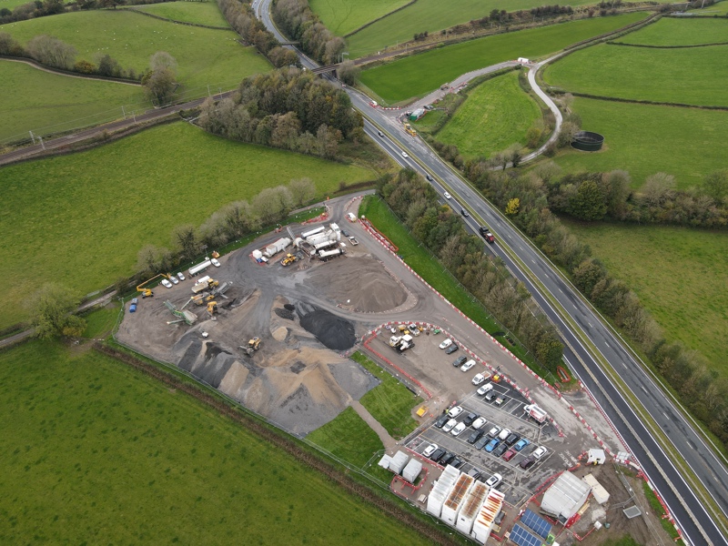 ariel view of a construction site.