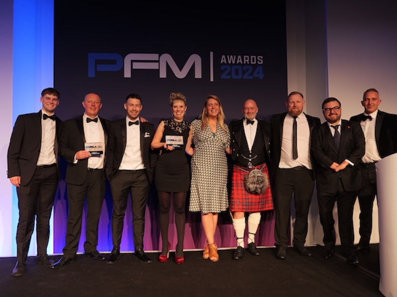 Amey employees receiving an award.