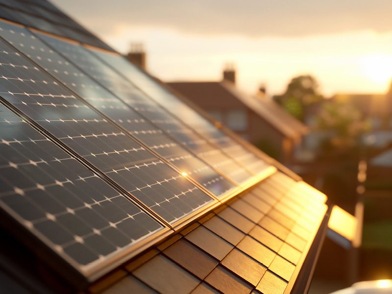 Image of solar panels on a house