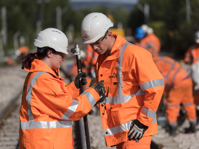 Amey employees wearing PPE
